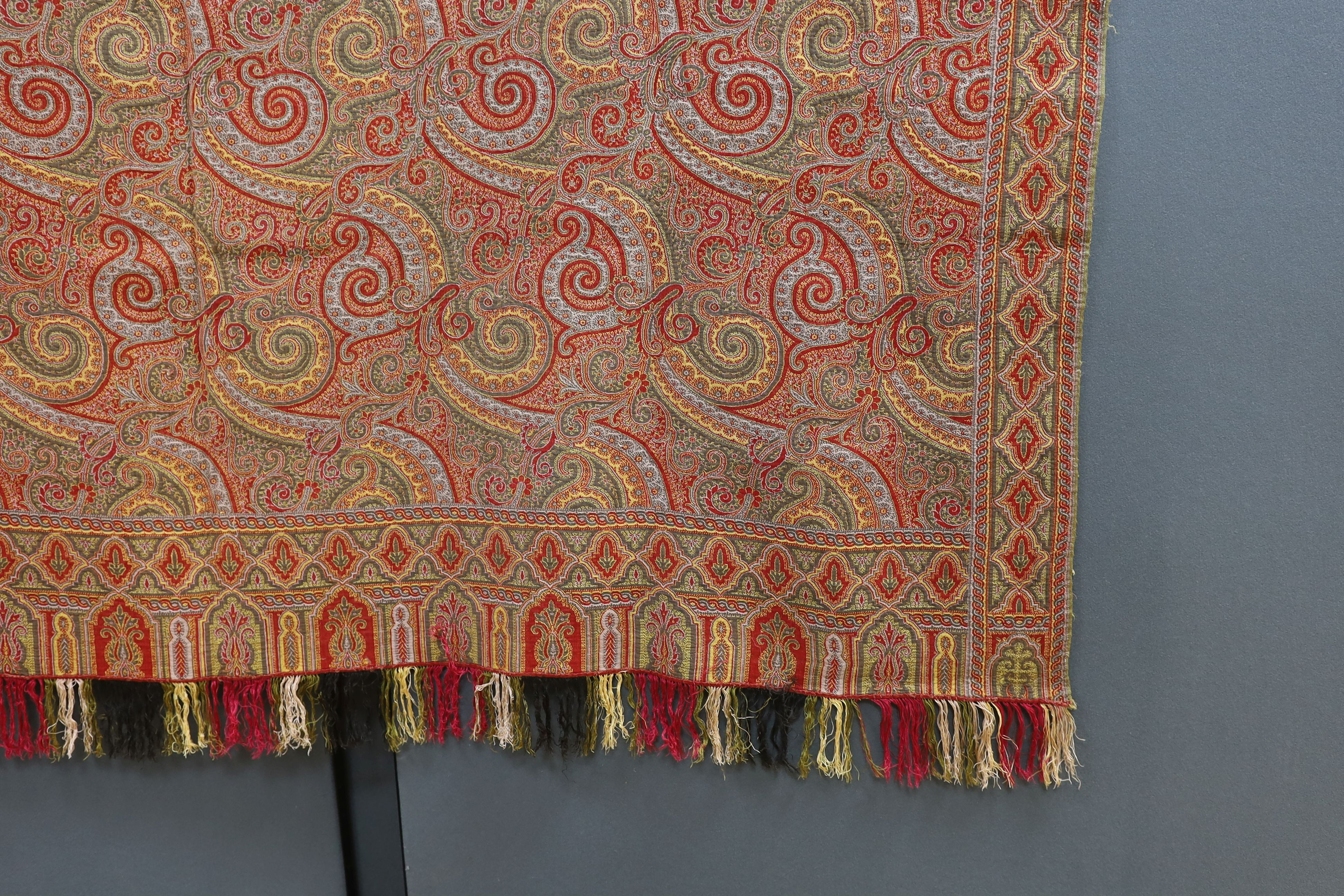 A 19th century reversible paisley shawl, possibly French